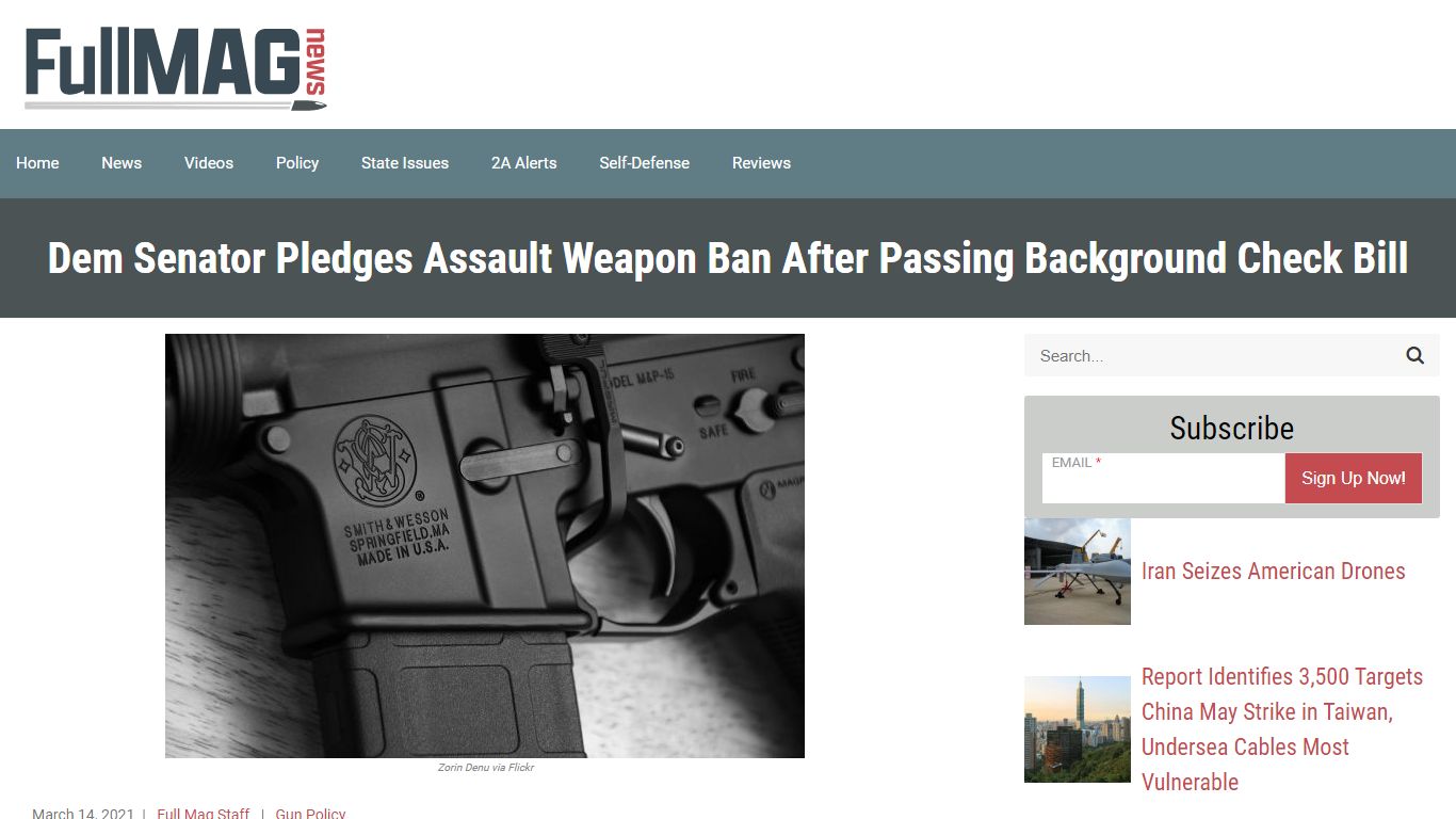 Dem Senator Pledges Assault Weapon Ban After Passing Background Check ...